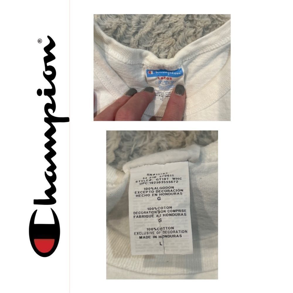 Champion Men’s “Peace Love Champion” Tie Dye Short Sleeve Tee Shirt - Size L‎ - Picture 3 of 3